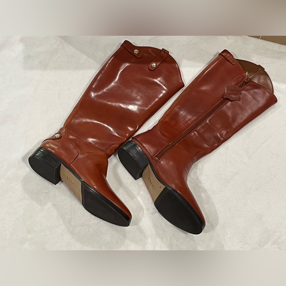 INC Aleah Brown Leather Riding Boots Sz 7 BNWOB - Picture 6 of 6